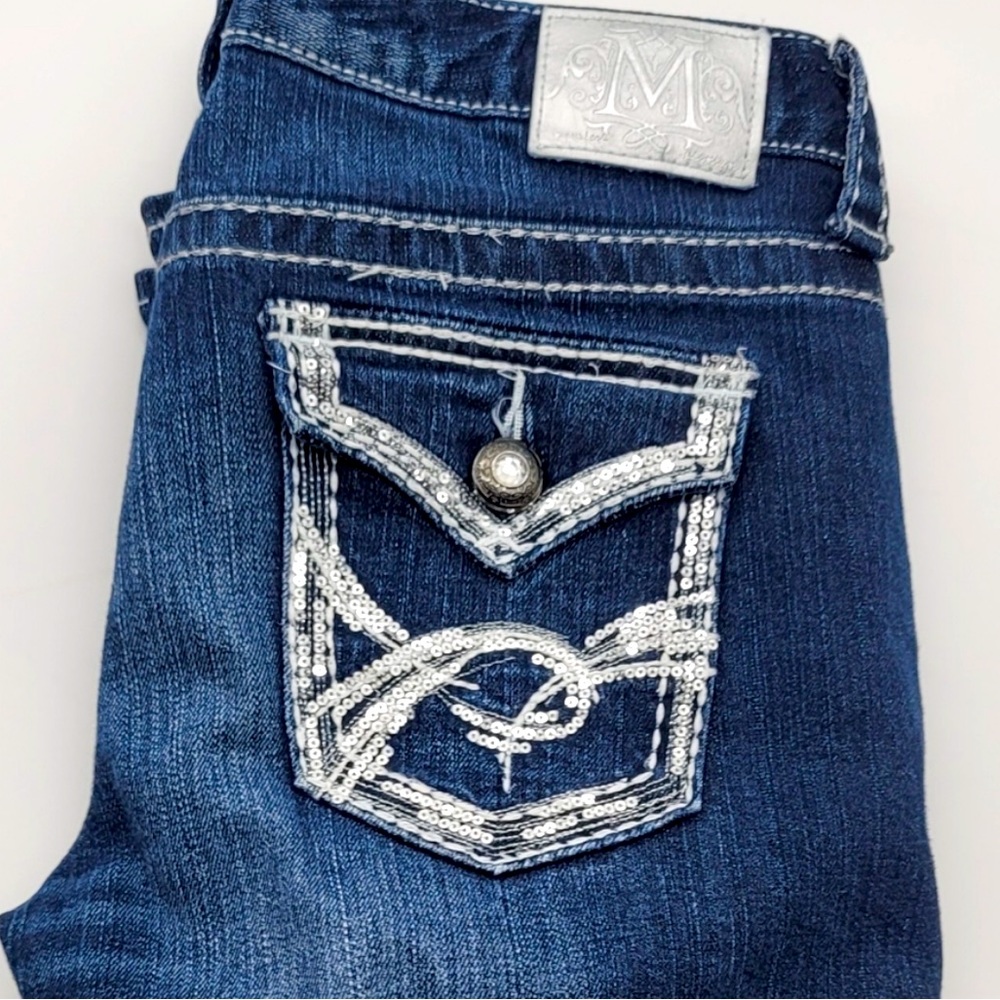 Maurices cropped western style embellished jeans
